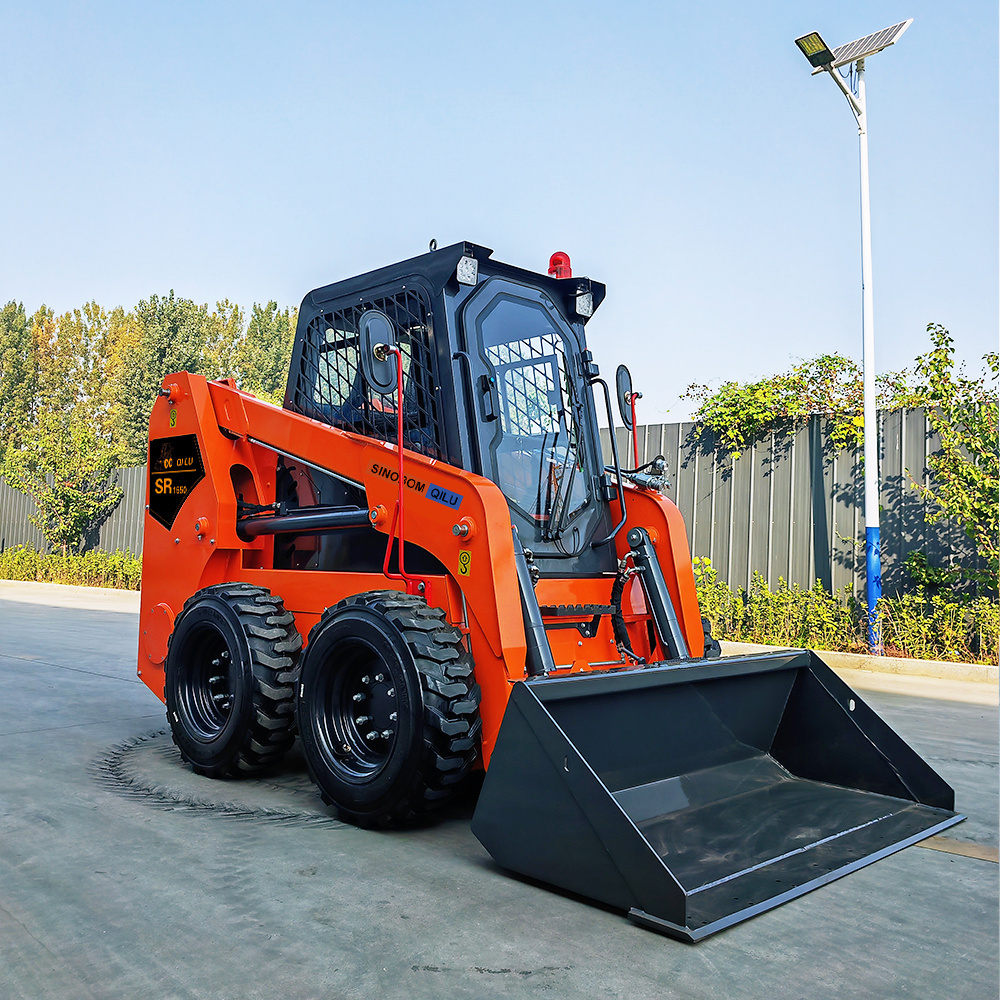 mini skid steer loader diesel backhoe skid steer wheel loader automatic For Sale