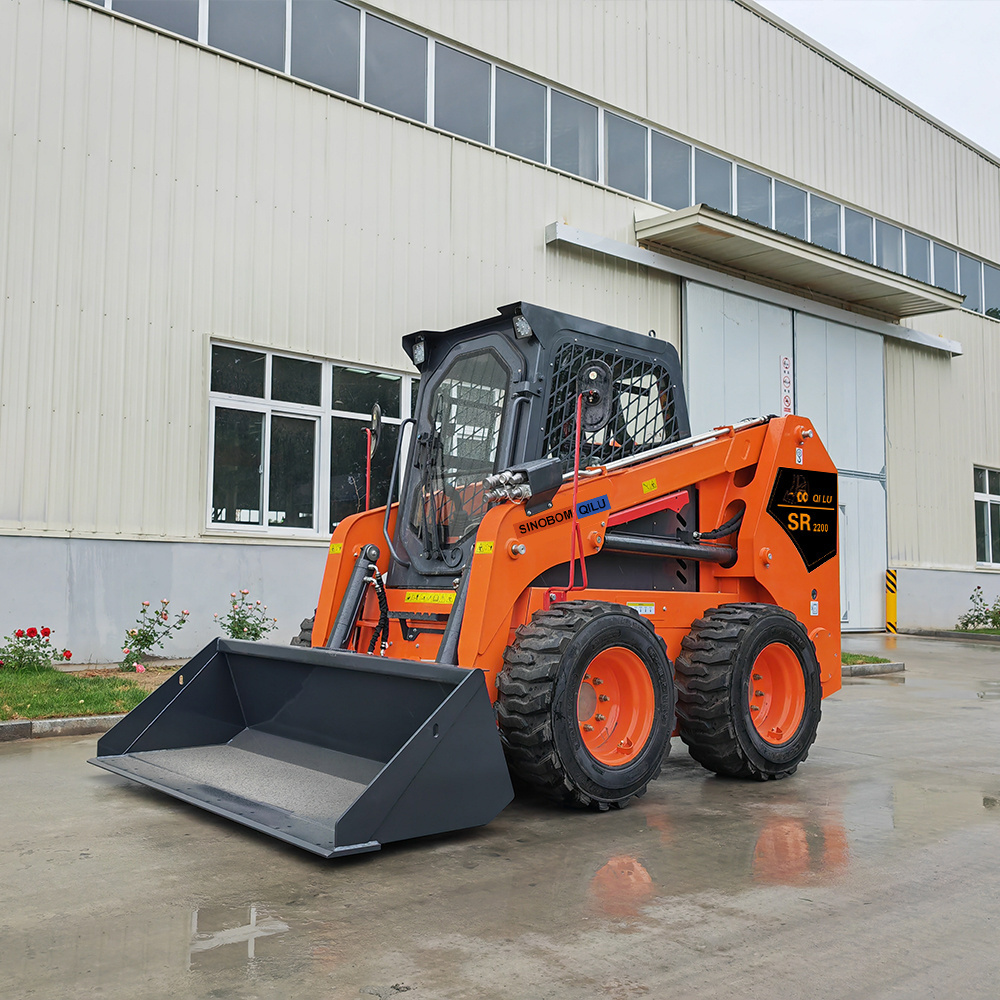 Cheap Front End Shovel Qilu Hot Selling Mini Skid Steer Loader with Accessories