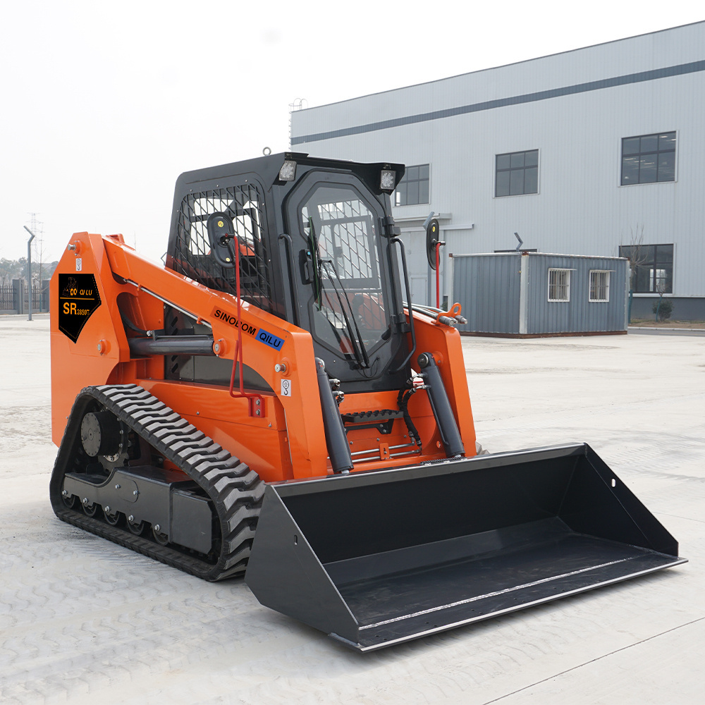 Mini Loader Skid Steer Loaders With Tracked Snow Blower Lawn Mower Breaker Hammer Earth-Moving Machinery Mini Skid Steer Loader