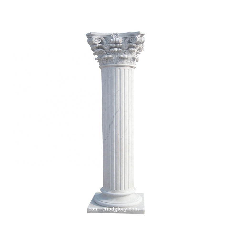 Hotel villa Landscape decoration Columns stone art sculpture Egypt Beige Marble wedding pillars columns for sale