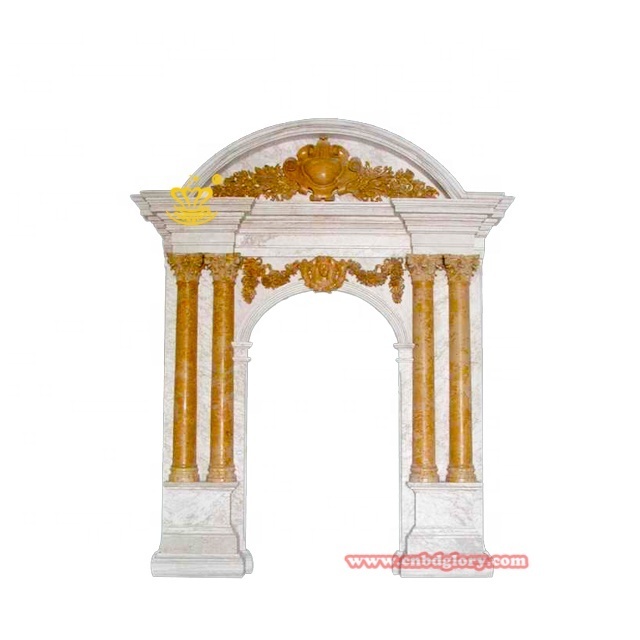 Good Price stone Carving outdoor garden Marble door gate decor frame