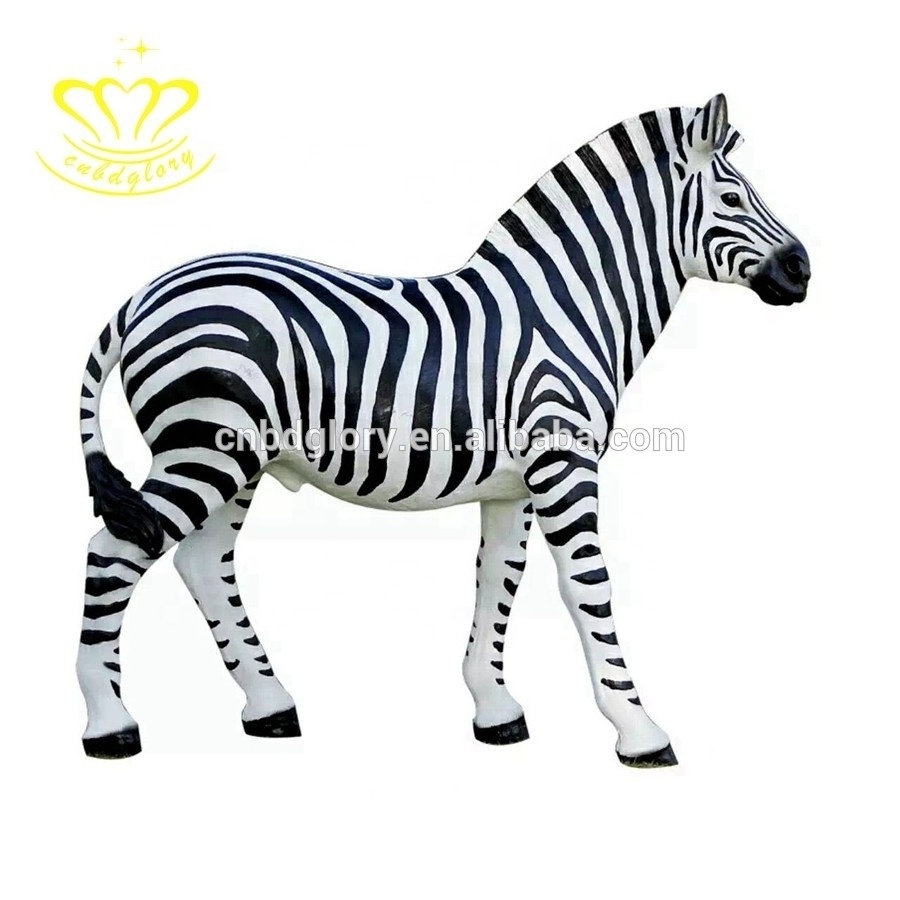 Best Selling plaza garden street landscape decoration design art sculpture Life-Size Fiberglass zebra Statue