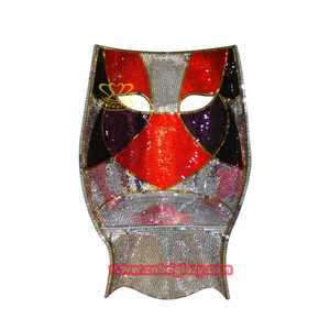 Indoor decoration chair design Ornament sculpture Pasted mirror square fiberglass Mosaic Face art Chair