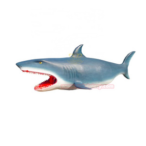 Outdoor amusement park Street Landscape Design Ornament Fiberglass Marine Animal Shark Sculpture