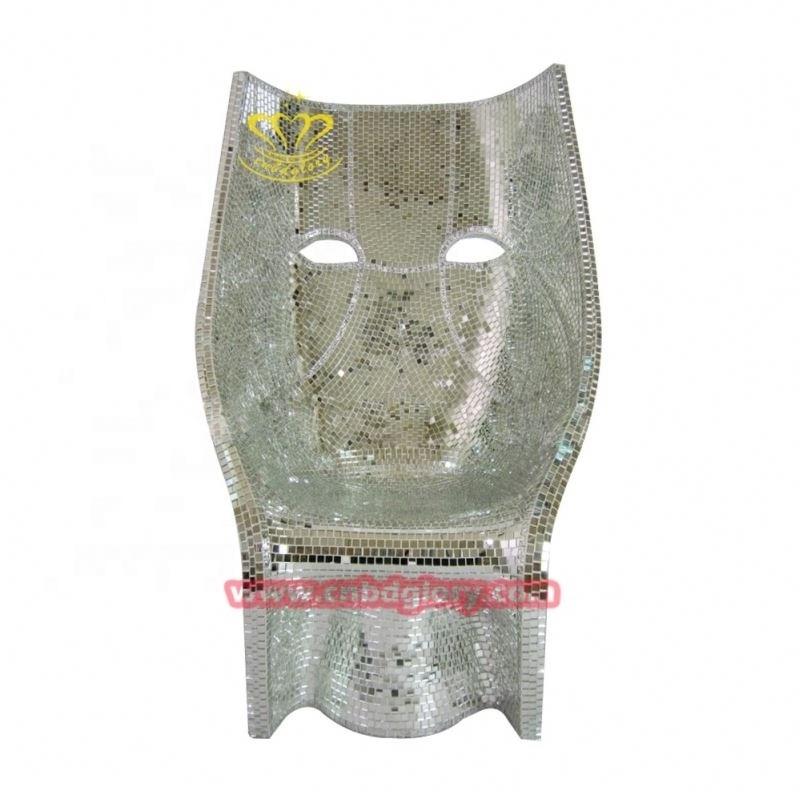 Modern grotesque in shape Design Furniture chair sculpture Fiberglass Mosaic Face art Chair