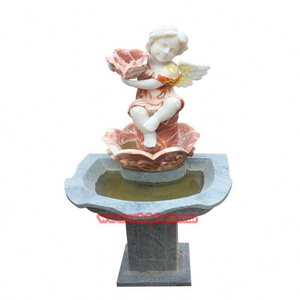 Hotel Villa garden water feature Landscape decoration Design Stone art Sculpture Marble Statue Boy Fountain