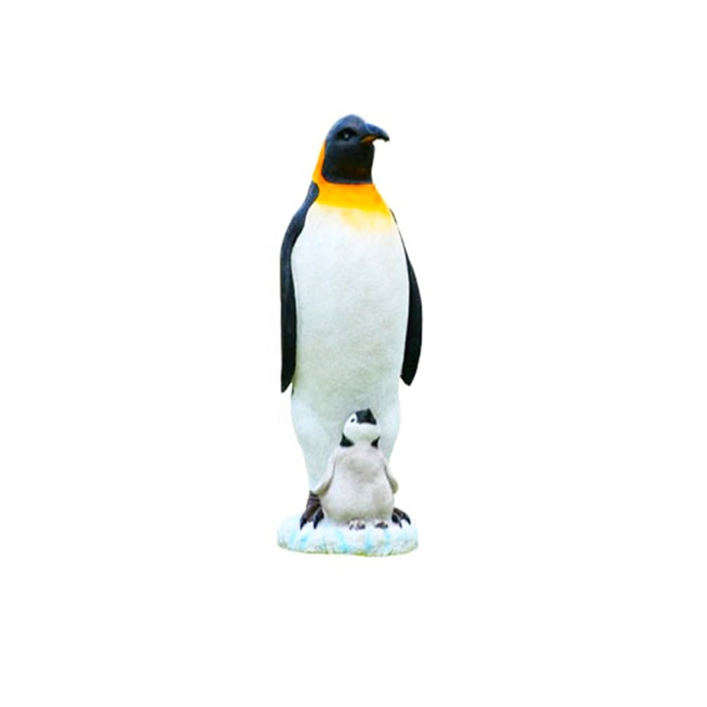 Amusement park Garden Street Landscape Design decoration art Sculpture Lovely Fiberglass Penguin statue