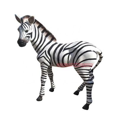 Best Selling plaza garden street landscape decoration design art sculpture Life-Size Fiberglass zebra Statue