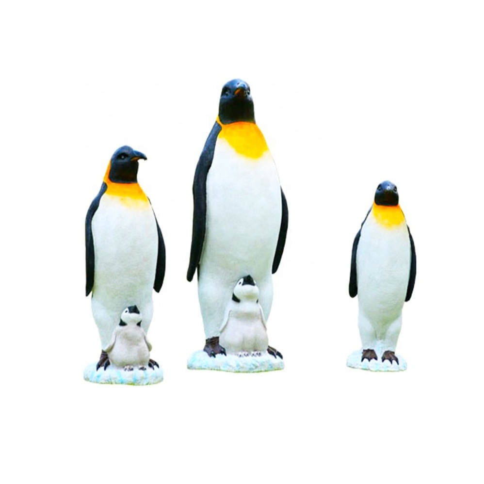 Amusement park Street Landscape Design art Sculpture Fiberglass Penguin statue