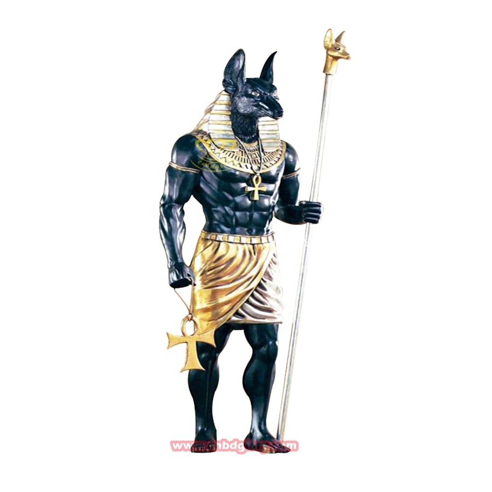 Outdoor garden Street Landscape decoration Design art Sculpture Fiberglass Canine God Grand Anubis Egyptian Statue