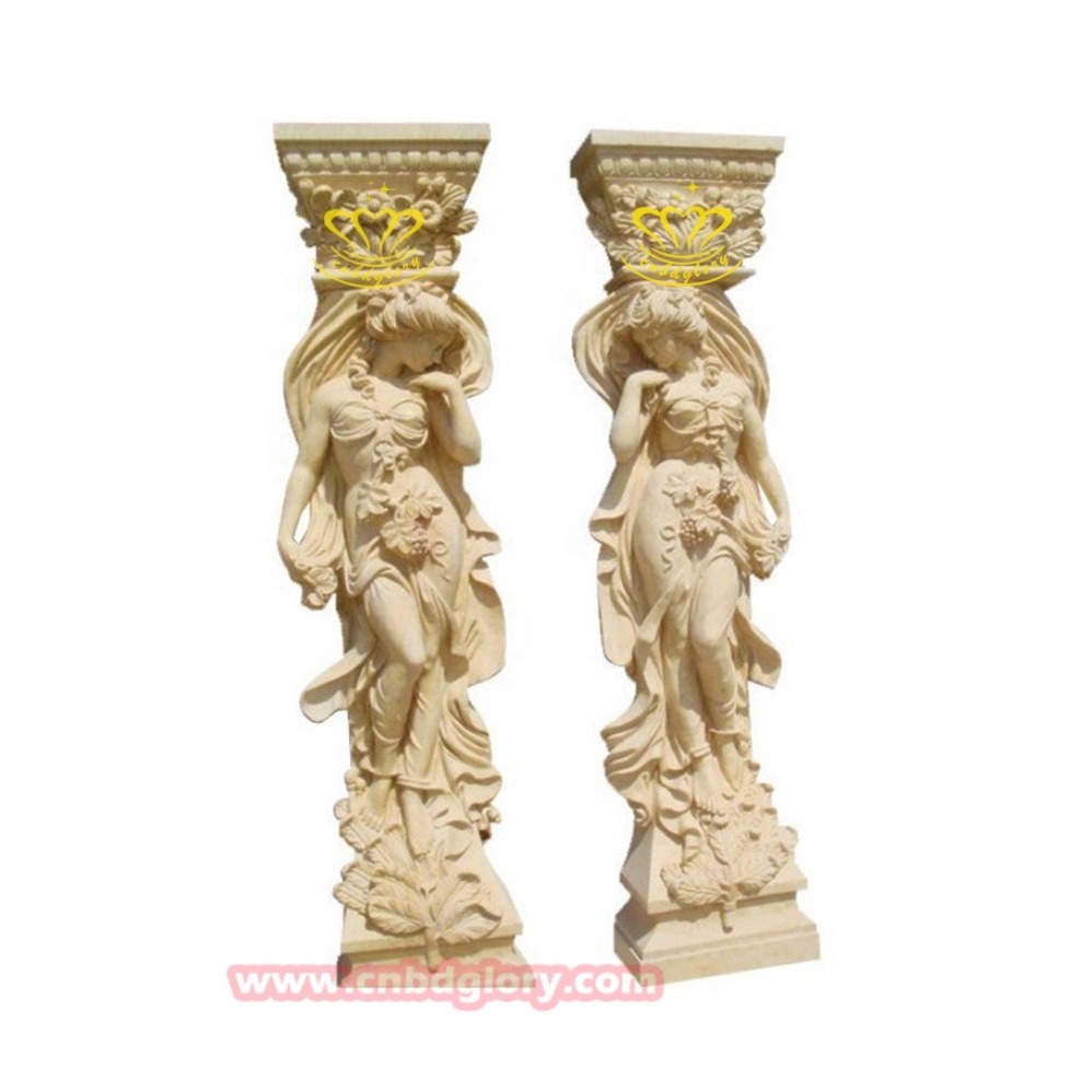 Building house gate decor pillars sculpture Classic Marble Granite Roman Columns