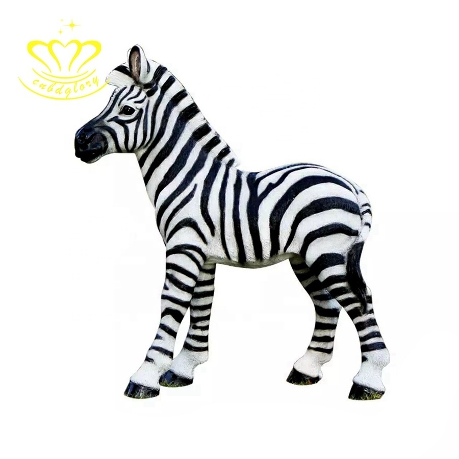 Best Selling plaza garden street landscape decoration design art sculpture Life-Size Fiberglass zebra Statue