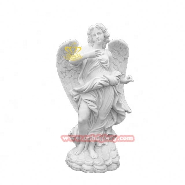 Outdoor garden Street Landscape Design ornament stone art Sculpture Marble Victory Goddess Statue