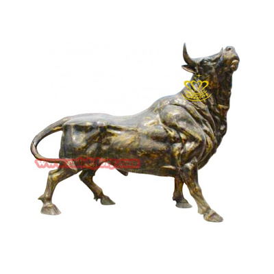 Outdoor Garden Street Landscape Design decoration art Sculpture Fiberglass Wall Street Bull Statue