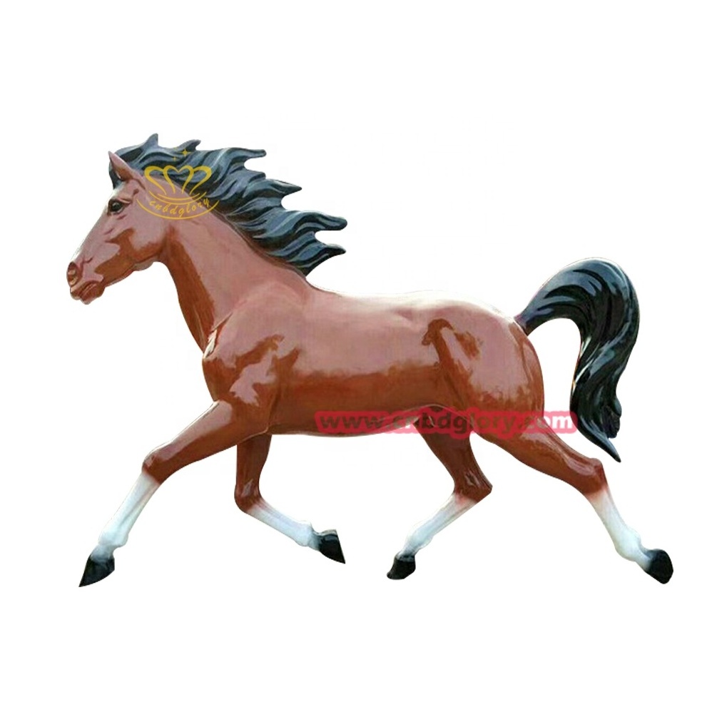 Outdoor Garden plaza Street Landscape decoration Design art sculpture Custom style Fiberglass Running Horse statue