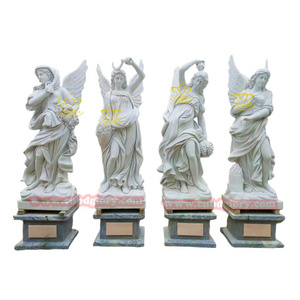 Outdoor garden Street Landscape Design Luxury Stone art Sculpture Marble Four Seasons Goddess Statues