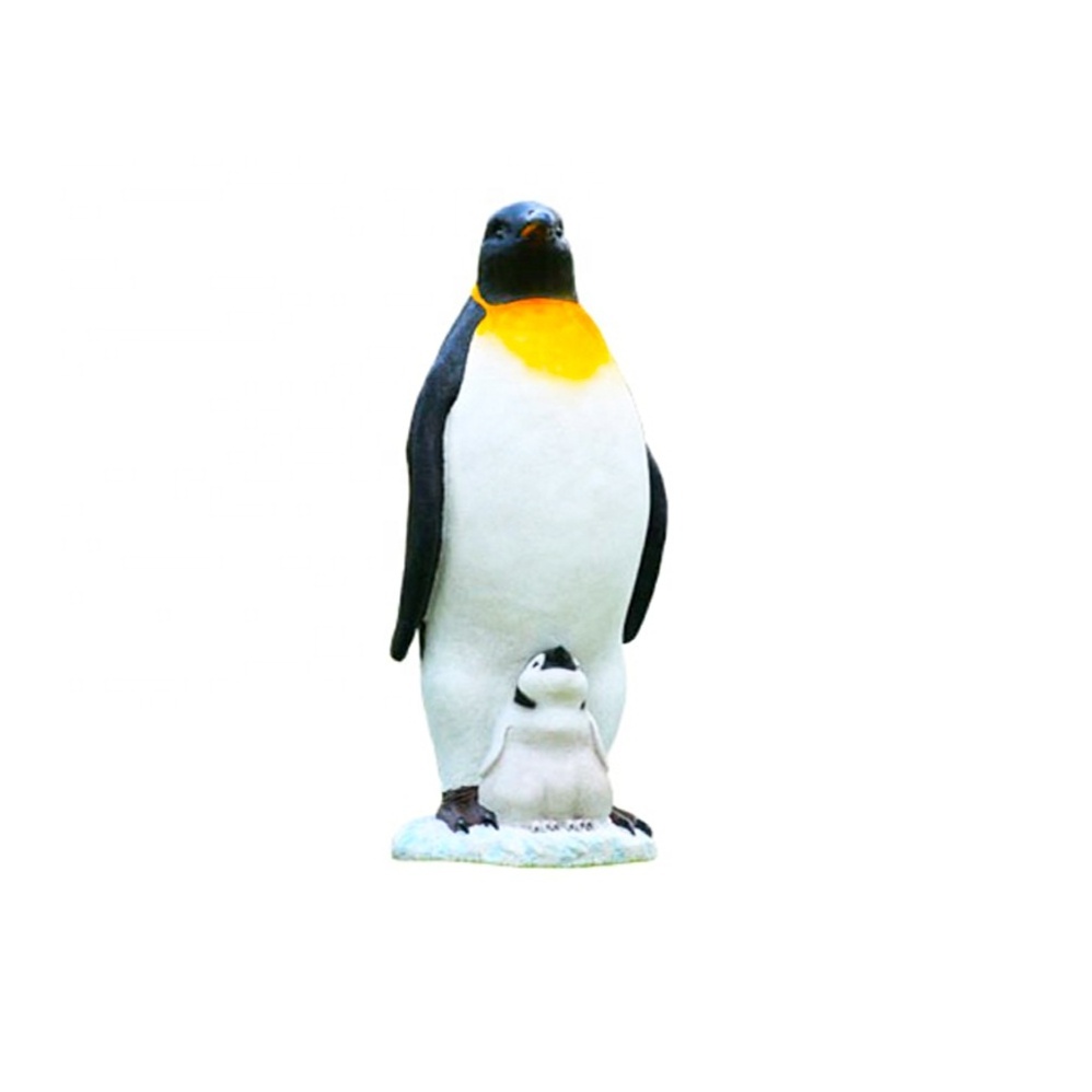 Amusement park Garden Street Landscape Design decoration art Sculpture Lovely Fiberglass Penguin statue