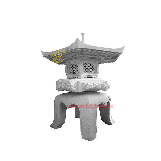 High Quality outdoor Lighting ornaments sculpture Marble Japanese Garden Lanterns