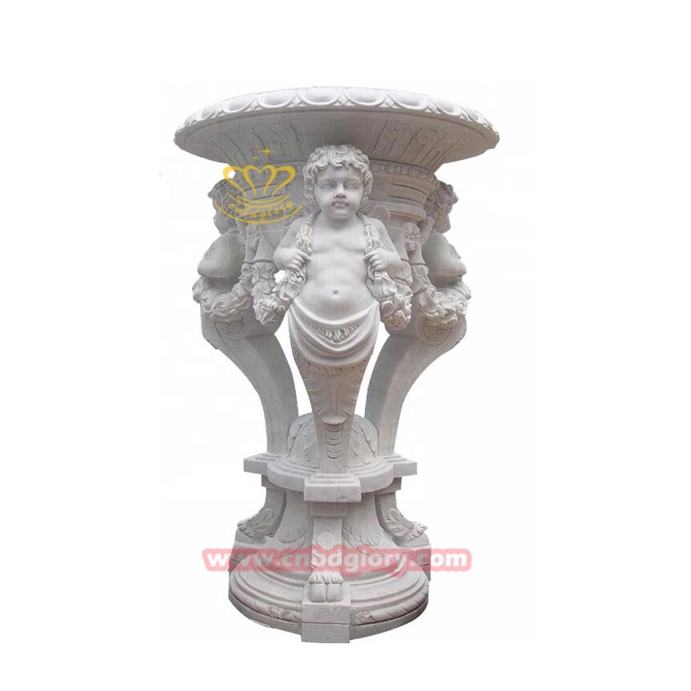 Outdoor Hotel Villa Garden Street Landscape decorative Design stone art sculpture Hand Carved sandstone Flower Pot