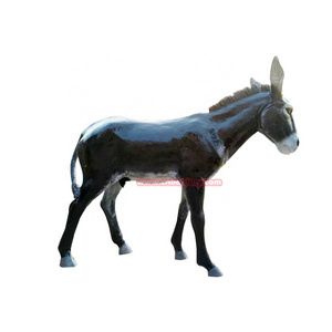 Outdoor farm Garden animal Ornament art sculpture design Fiberglass Donkey Statue