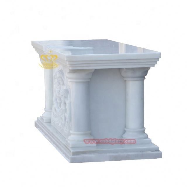 Catholic Church stone sculpture Supplies Italian White Carrara Marble Altar