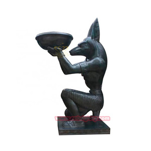 Outdoor garden Street Landscape decoration Design art Sculpture Fiberglass Canine God Grand Anubis Egyptian Statue