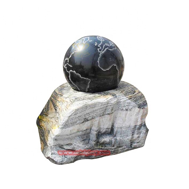 Stone-shadow carving art Ball water feature ornaments Floating Sphere Marble ball Fountain