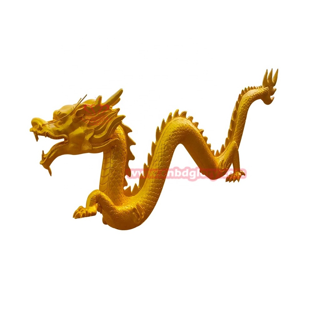 Garden Outdoor water feature Landscape decoration Design Metal crafts art Sculpture Golden Bronze Dragon Statue