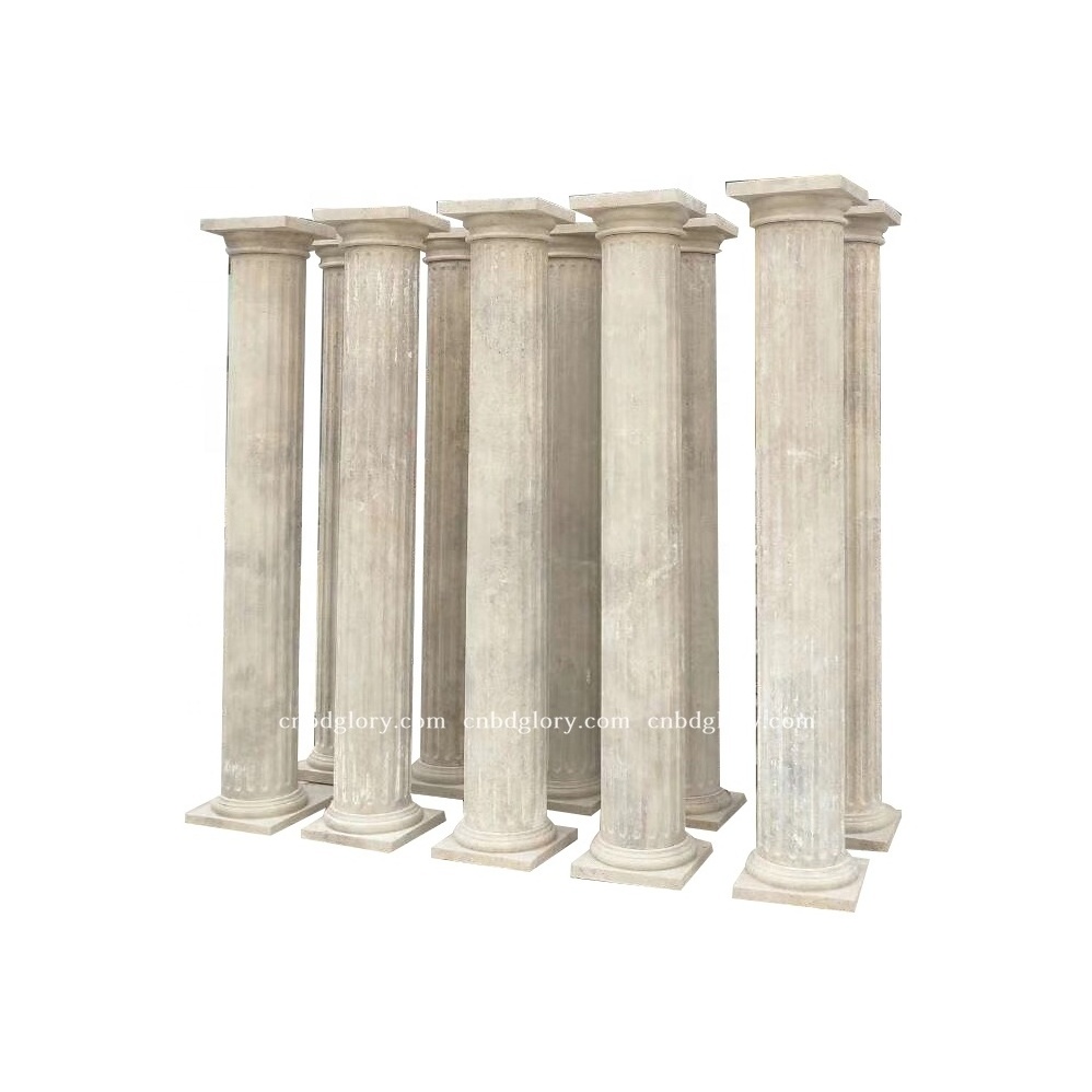 Outdoor garden door Gate ornaments sculpture solid Column Marble Pillar Design