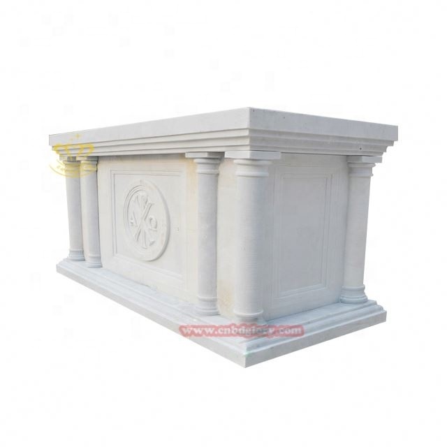 Catholic Church stone sculpture Supplies Italian White Carrara Marble Altar