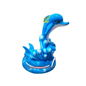 Outdoor amusement park water feature Landscape Design art sculpture Colorful Fiberglass cartoon Dolphin Statue