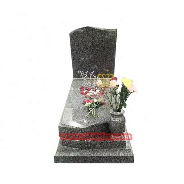 Outdoor cemetery Supplies sculpture Marble Granite Monument Headstone Tombstone With Vase