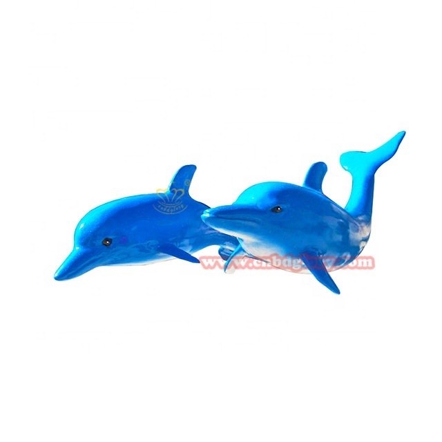 Outdoor amusement park water feature Landscape Design art sculpture Colorful Fiberglass cartoon Dolphin Statue