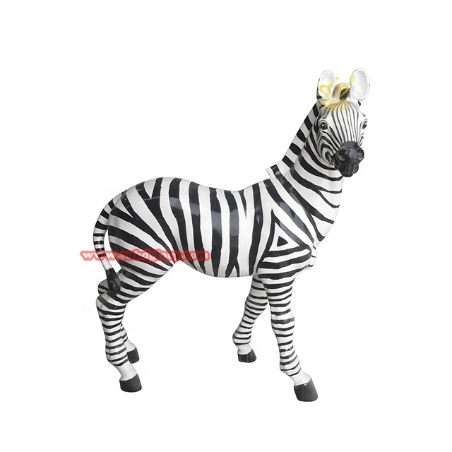 Best Selling plaza garden street landscape decoration design art sculpture Life-Size Fiberglass zebra Statue