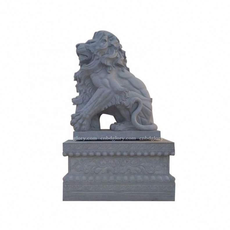 Outdoor Hotel Villa garden Street Landscape decoration Design stone art Sculpture Hand Carved marble Sleeping Lion Statue