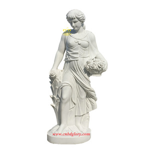 Hotel Villa garden Street Landscape decoration Design Luxury Stone art Sculpture Marble Grape Goddess Statue