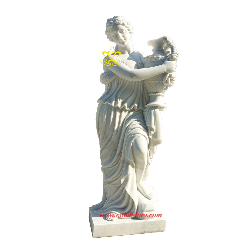 Hotel Villa garden Street Landscape decoration Design Luxury Stone art Sculpture Marble Grape Goddess Statue