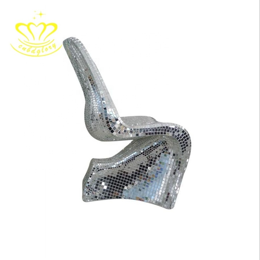 Modern grotesque in shape Design Furniture chair sculpture Fiberglass Mosaic Face art Chair