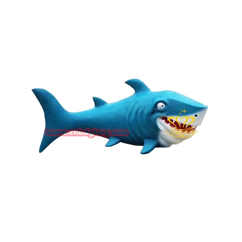 Outdoor amusement park Street Landscape Design Ornament Fiberglass Marine Animal Shark Sculpture