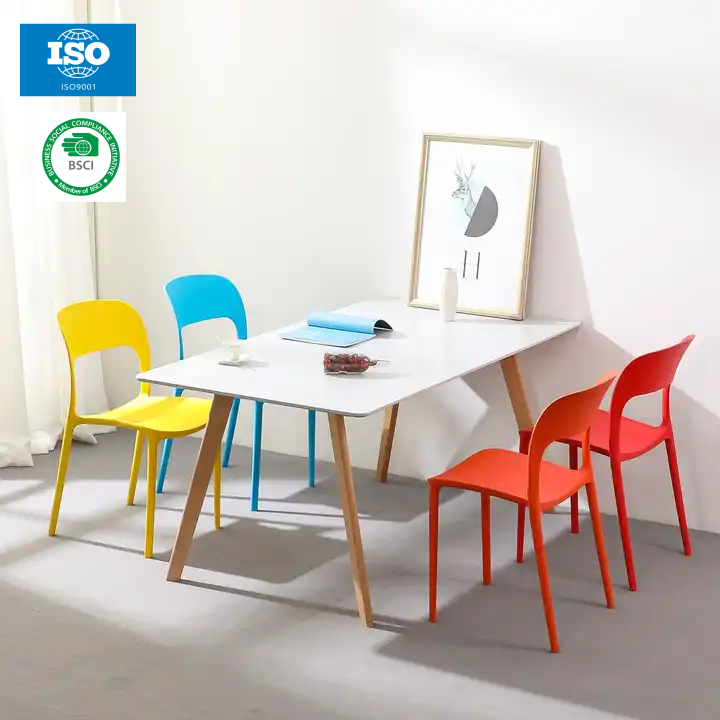 Wholesale Bazhou Furniture Bulk Modern Nordic Italian Stackable Kitchen Cafe Polypropylene Restaurant Pp Plastic Dining Chair