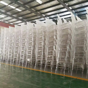 Wholesale Hotel Furniture Bridal PC Plastic Resin Crystal Transparent Clear Party Acrylic Tiffany Wedding Chair for Events