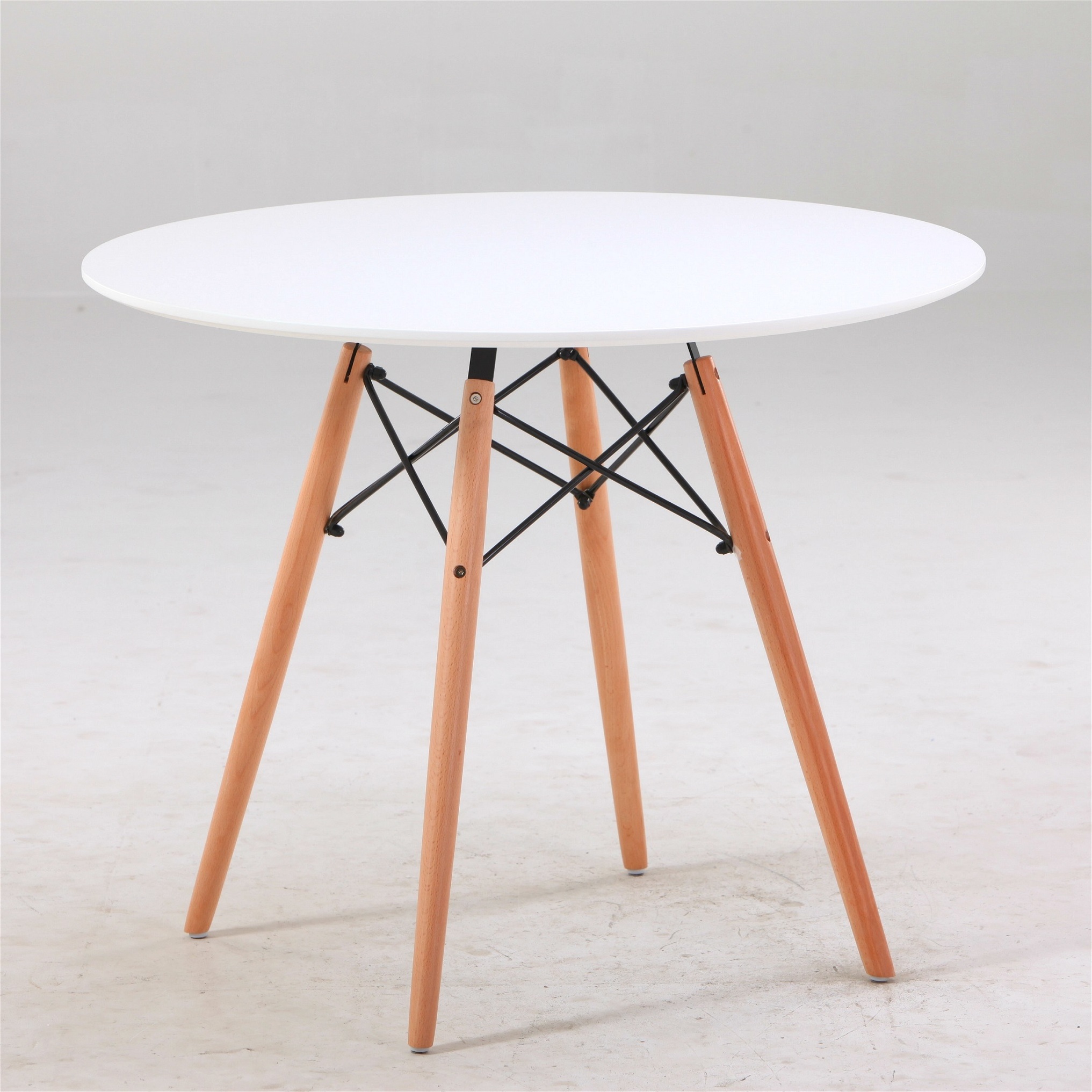 Wholesale Nordic Dinner Set Panel Comedor 4 Sillas Modern Wood Circular White MDF Round Cafe Kitchen Dining Table with Chair