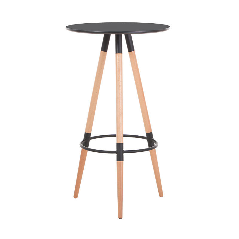 New design Shop counter table high wooden pub round bar table