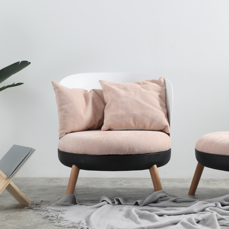 Nordic Furniture Modern Round Seat Soft Comfortable Wabi-sabi Japandi Nordic Leisure Occasional Living Room Bedroom Chair