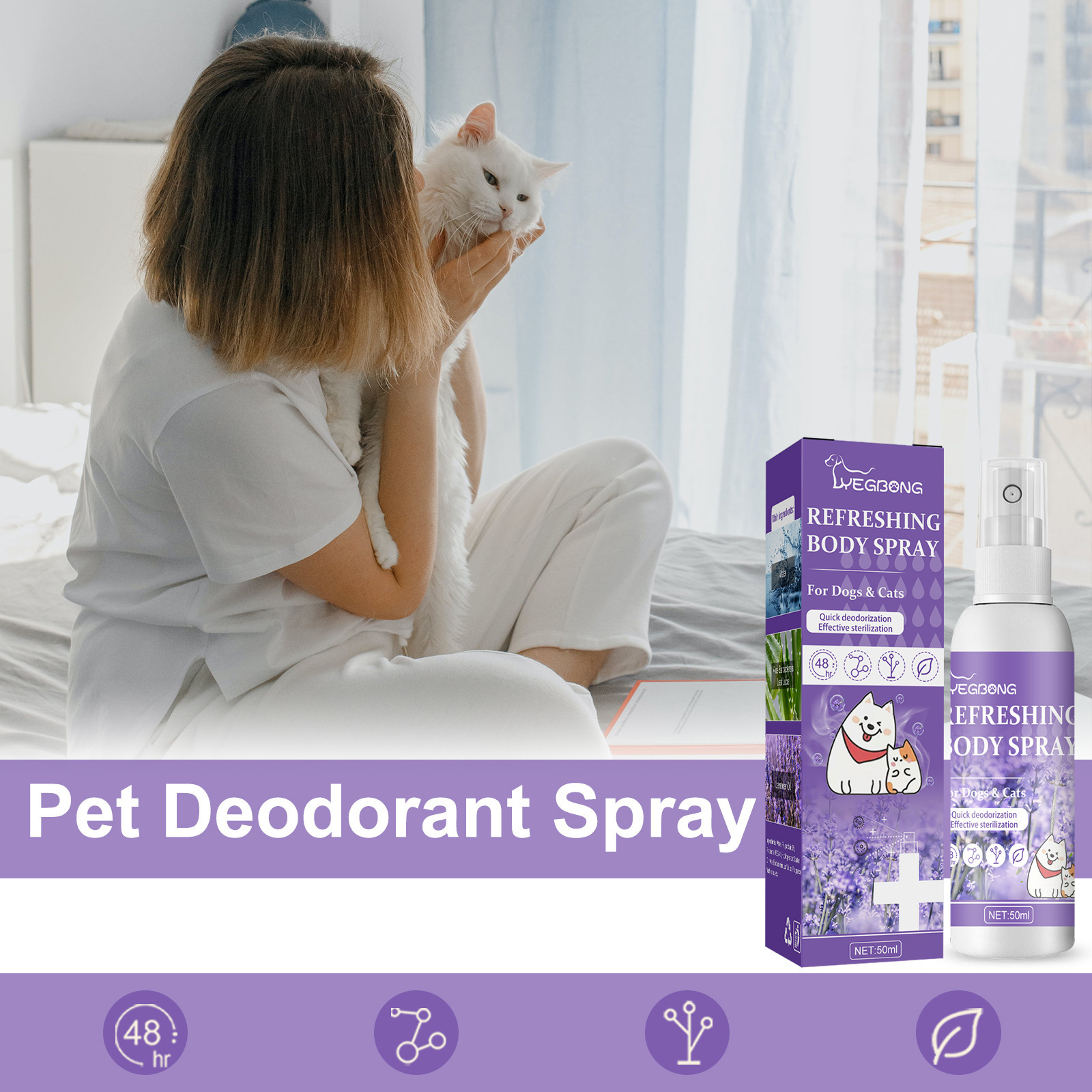 Pet Deodorant Liquid Smoke Pet Odor Eliminator Car Air Freshener Spray OEM odor eliminator spray dog