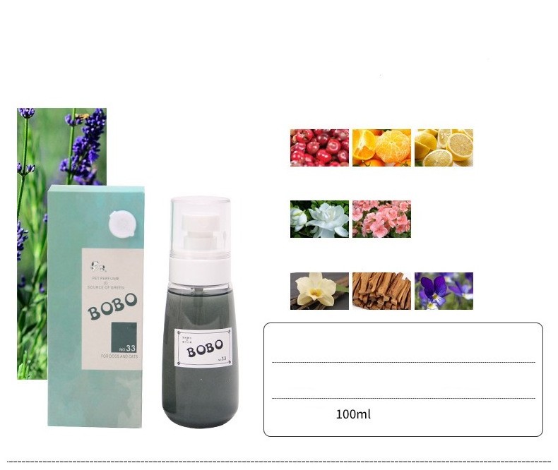 China Manufacturer Wholesale Safe Lasting Fragrance Pet 100ml Plastic Spray Bottle Deodorant Dog Perfume