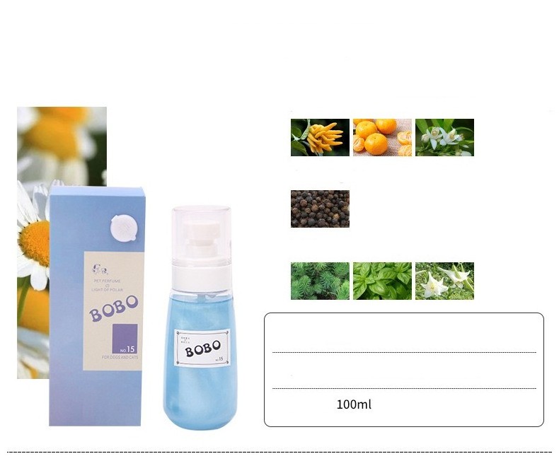 China Manufacturer Wholesale Safe Lasting Fragrance Pet 100ml Plastic Spray Bottle Deodorant Dog Perfume