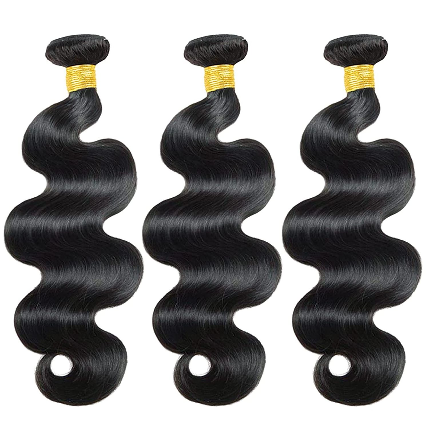 Black Soft Human Hair Bundles 12 14 16 18 20 22 inch Weft Extension Body Curly Deep Brazilian Loose Wave Virgin Hair