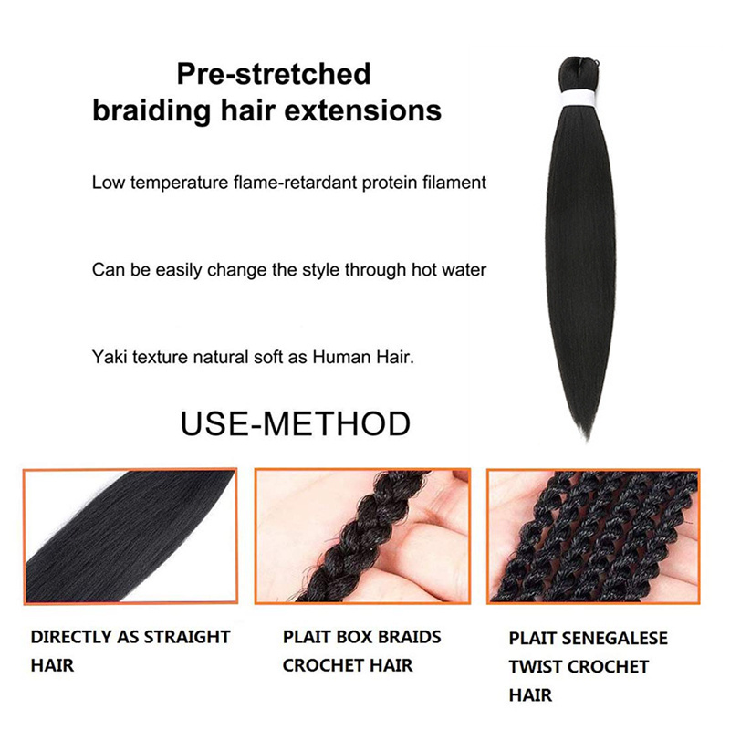 EZ Braid Pre Stretched Braiding Hair Ombre Pre Stretched Jumbo Hair Crotchet Ultra Braid Synthetic Hair Extension