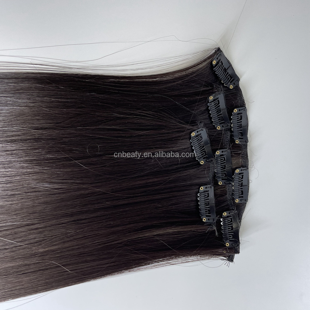 Women High Temperature Heat Resistant Fiber Synthetic Hair Pieces Clip In Human Hair Extensions Real Natural Hair